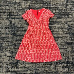 Fossil retro inspired red party dress small
